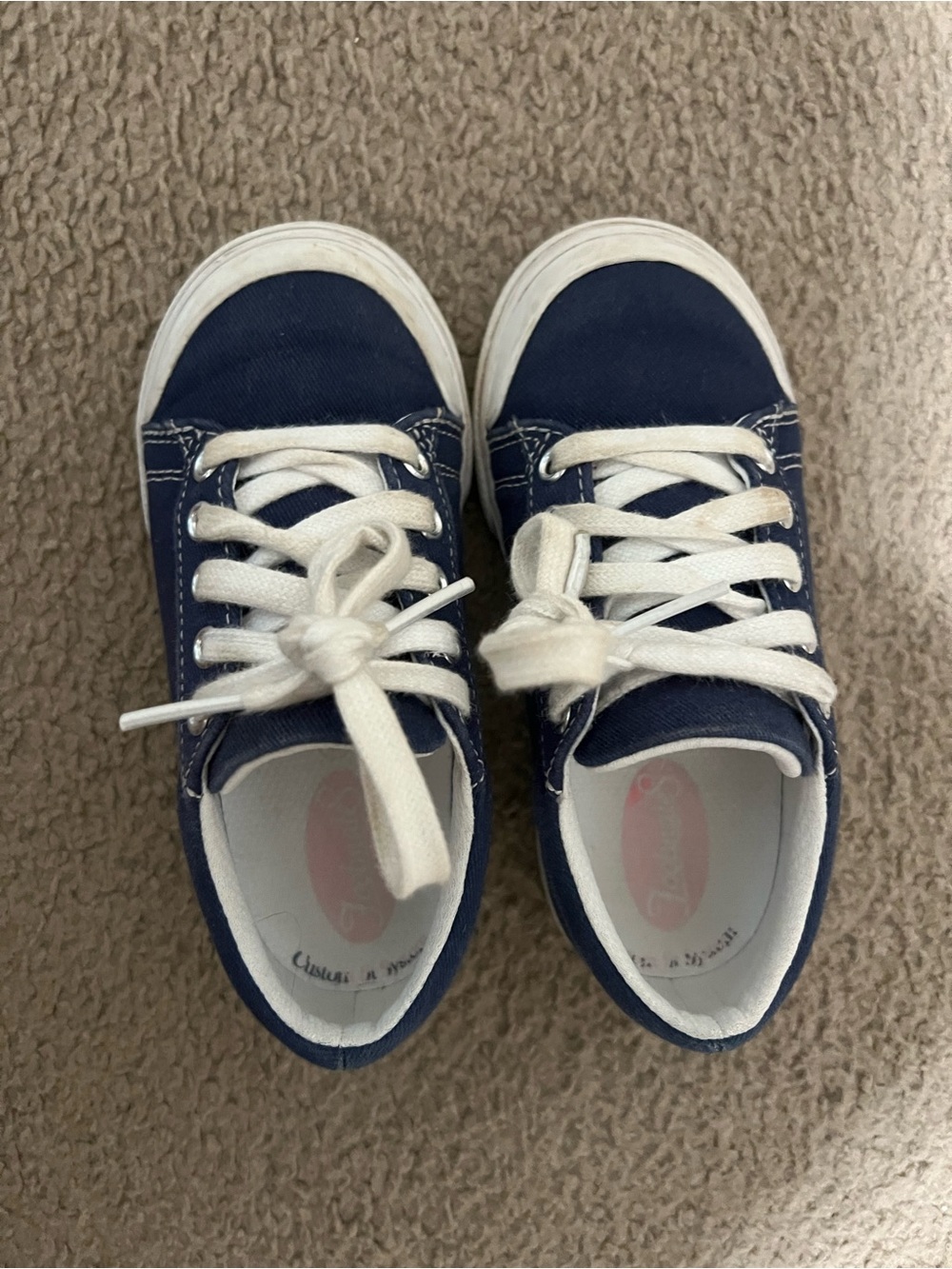 FootMates Navy and White Kids Canvas Sneakers